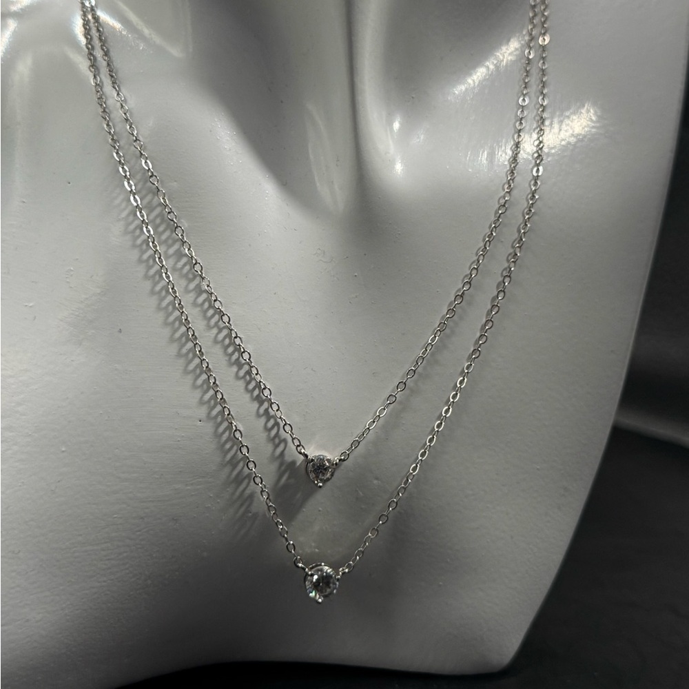 Silver 925 Double Layer Necklace